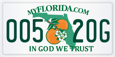 FL license plate 0052OG