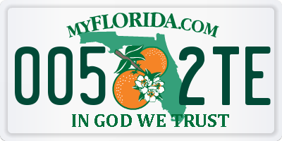 FL license plate 0052TE