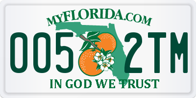 FL license plate 0052TM