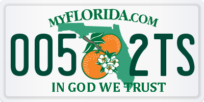 FL license plate 0052TS