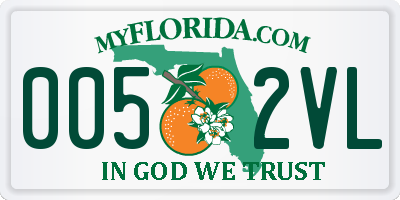 FL license plate 0052VL