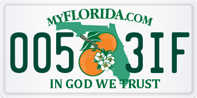 FL license plate 0053IF