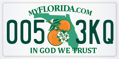 FL license plate 0053KQ