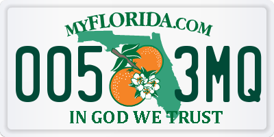 FL license plate 0053MQ
