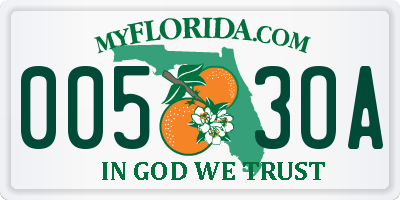 FL license plate 0053OA