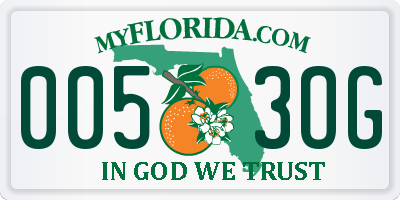 FL license plate 0053OG