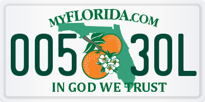 FL license plate 0053OL