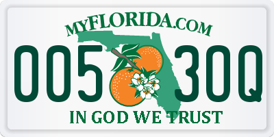 FL license plate 0053OQ
