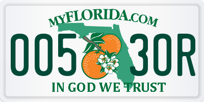 FL license plate 0053OR