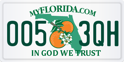 FL license plate 0053QH