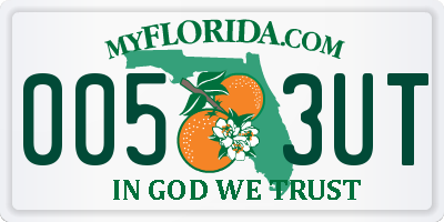 FL license plate 0053UT