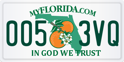 FL license plate 0053VQ