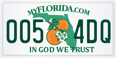 FL license plate 0054DQ