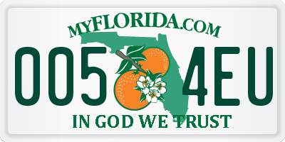 FL license plate 0054EU