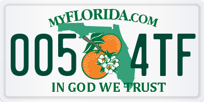 FL license plate 0054TF