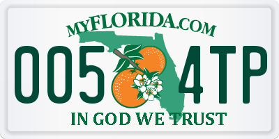 FL license plate 0054TP