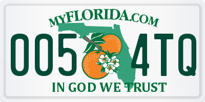 FL license plate 0054TQ