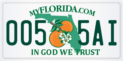 FL license plate 0055AI