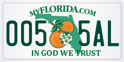 FL license plate 0055AL