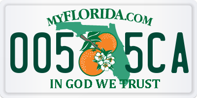FL license plate 0055CA