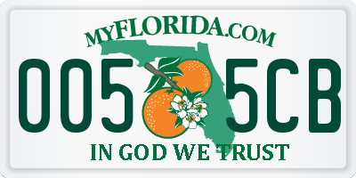 FL license plate 0055CB