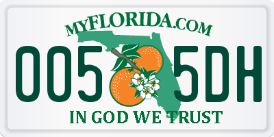 FL license plate 0055DH