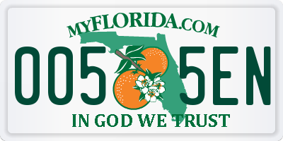 FL license plate 0055EN
