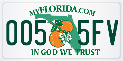 FL license plate 0055FV