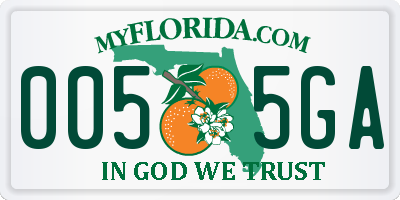 FL license plate 0055GA