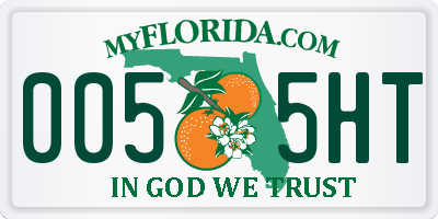 FL license plate 0055HT