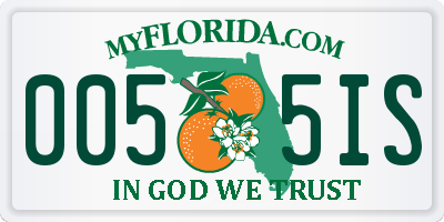FL license plate 0055IS