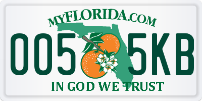 FL license plate 0055KB