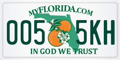 FL license plate 0055KH