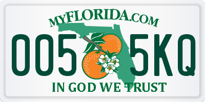 FL license plate 0055KQ