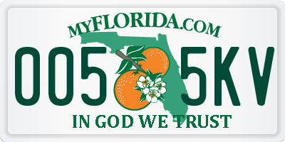 FL license plate 0055KV