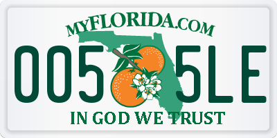FL license plate 0055LE