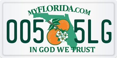 FL license plate 0055LG