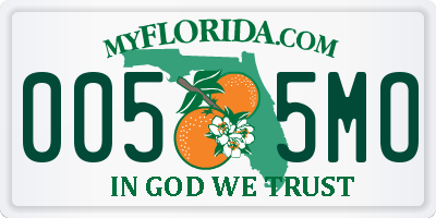 FL license plate 0055MO