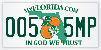 FL license plate 0055MP