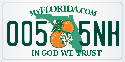 FL license plate 0055NH