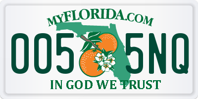 FL license plate 0055NQ