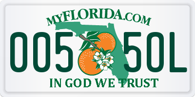 FL license plate 0055OL