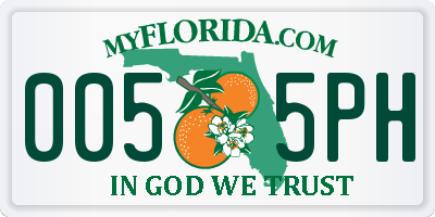 FL license plate 0055PH