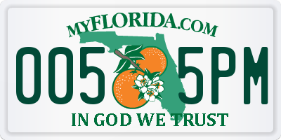 FL license plate 0055PM