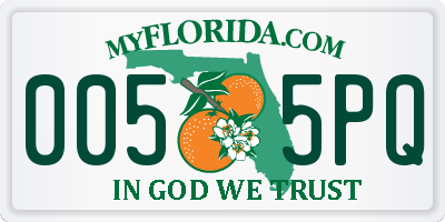 FL license plate 0055PQ