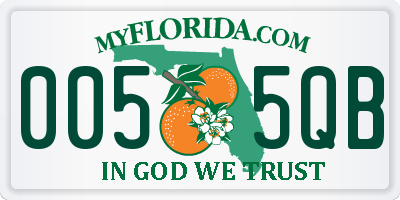 FL license plate 0055QB