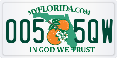 FL license plate 0055QW