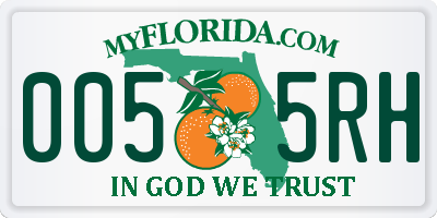 FL license plate 0055RH