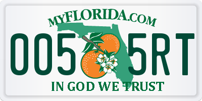 FL license plate 0055RT