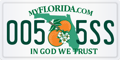 FL license plate 0055SS